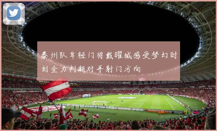 泰州队年轻门将戴曜城感受梦幻时刻全力判断对手射门方向